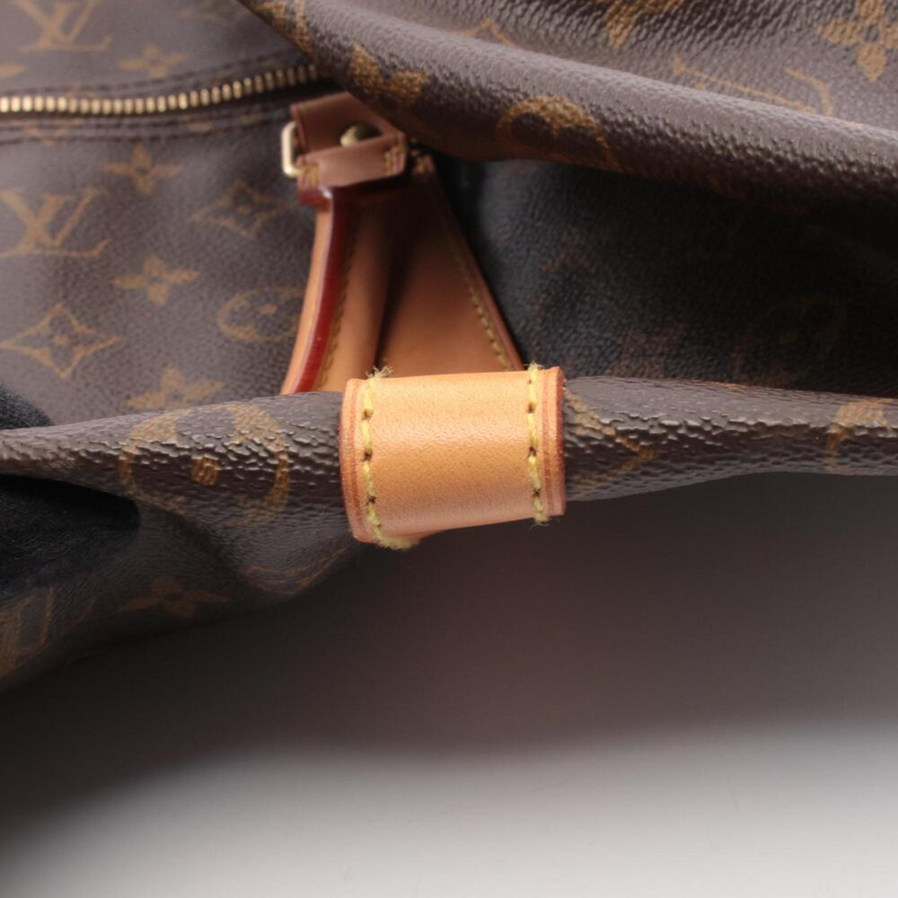 LOUIS VUITTON Authentic Brown Monogram Leather Keepall 55 Boston Bag - Picture 10 of 10